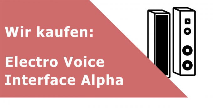 Electro Voice Interface Alpha Lautsprecher Ankauf
