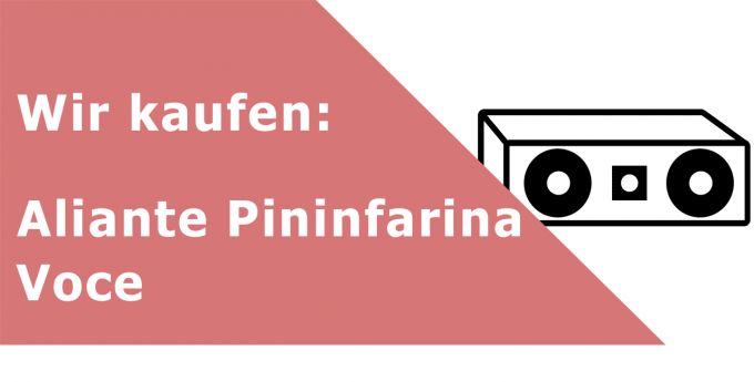 Aliante Pininfarina Voce Centerlautsprecher Ankauf