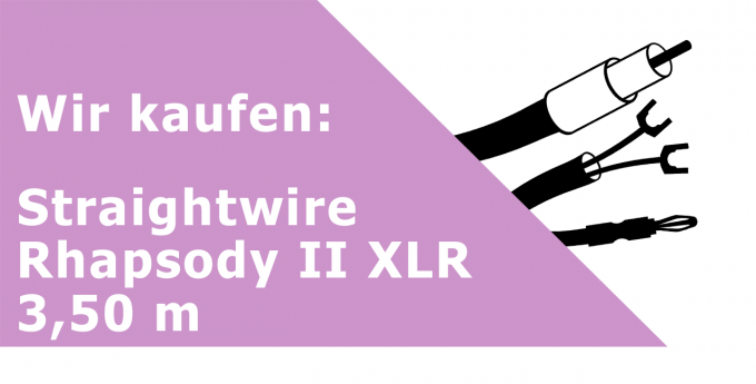 Straightwire Rhapsody II XLR 3,50 m Gerätekabel Ankauf