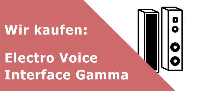 Electro Voice Interface Gamma Lautsprecher Ankauf