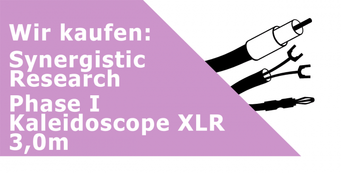 Synergistic Research Phase I Kaleidoscope XLR 3,0m Gerätekabel Ankauf