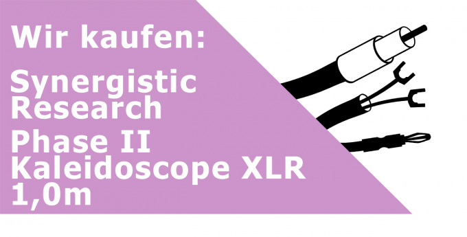 Synergistic Research Phase II Kaleidoscope XLR 1,0m Gerätekabel Ankauf