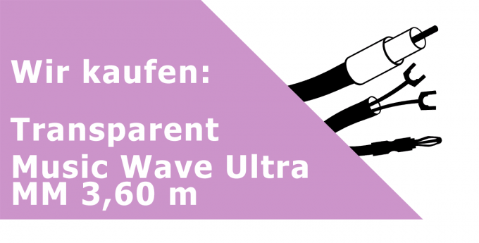 Transparent Music Wave Ultra MM 3,60 m Lautsprecherkabel Ankauf