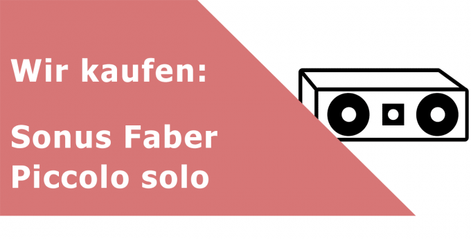 Sonus Faber Piccolo solo Centerlautsprecher Ankauf