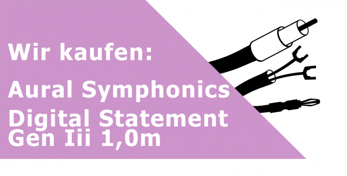 Aural Symphonics Digital Statement Gen Iii 1,0m Digitalkabel Ankauf