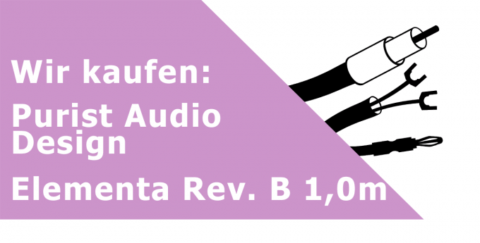 Purist Audio Design Elementa Rev. B 1,0m Gerätekabel Ankauf