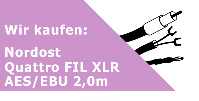 Nordost Quattro FIL XLR AES/EBU 2,0m Digitalkabel Ankauf