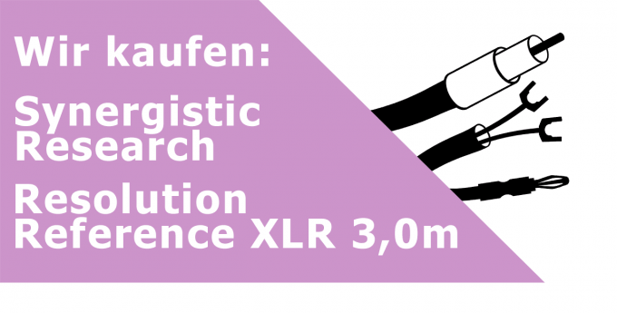 Synergistic Research Resolution Reference XLR 3,0m Gerätekabel Ankauf