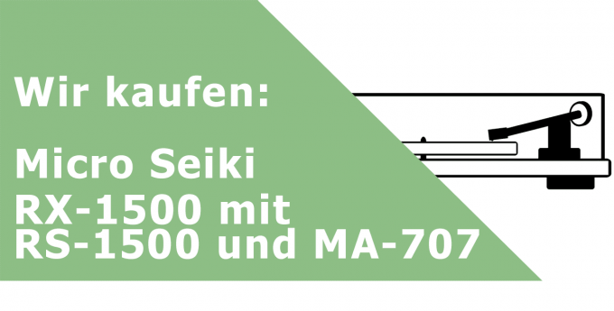 Micro Seiki RX-1500 mit RS-1500 und MA-707 Plattenspieler Ankauf