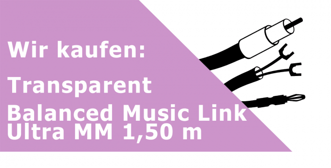 Transparent Balanced Music Link Ultra MM 1,50 m Gerätekabel Ankauf