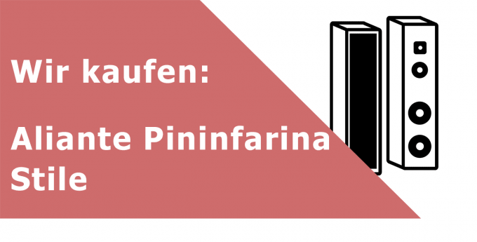 Aliante Pininfarina Stile Lautsprecher Ankauf