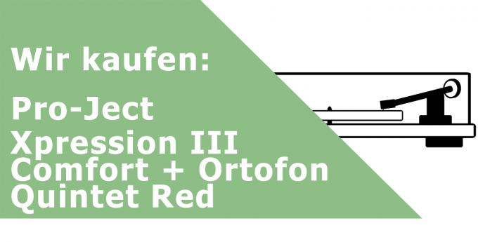 Pro-Ject Xpression III Comfort + Ortofon Quintet Red Plattenspieler Ankauf