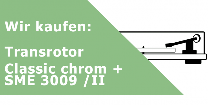 Transrotor Classic chrom + SME 3009 /II Plattenspieler Ankauf