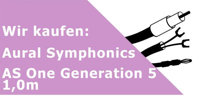 Aural Symphonics AS One Generation 5 1,0m Gerätekabel Ankauf
